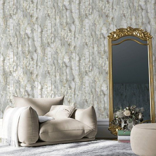 Chiara Vasari Wallpaper - Powder Blue - Rasch - 400204 - Premier Wallcovering