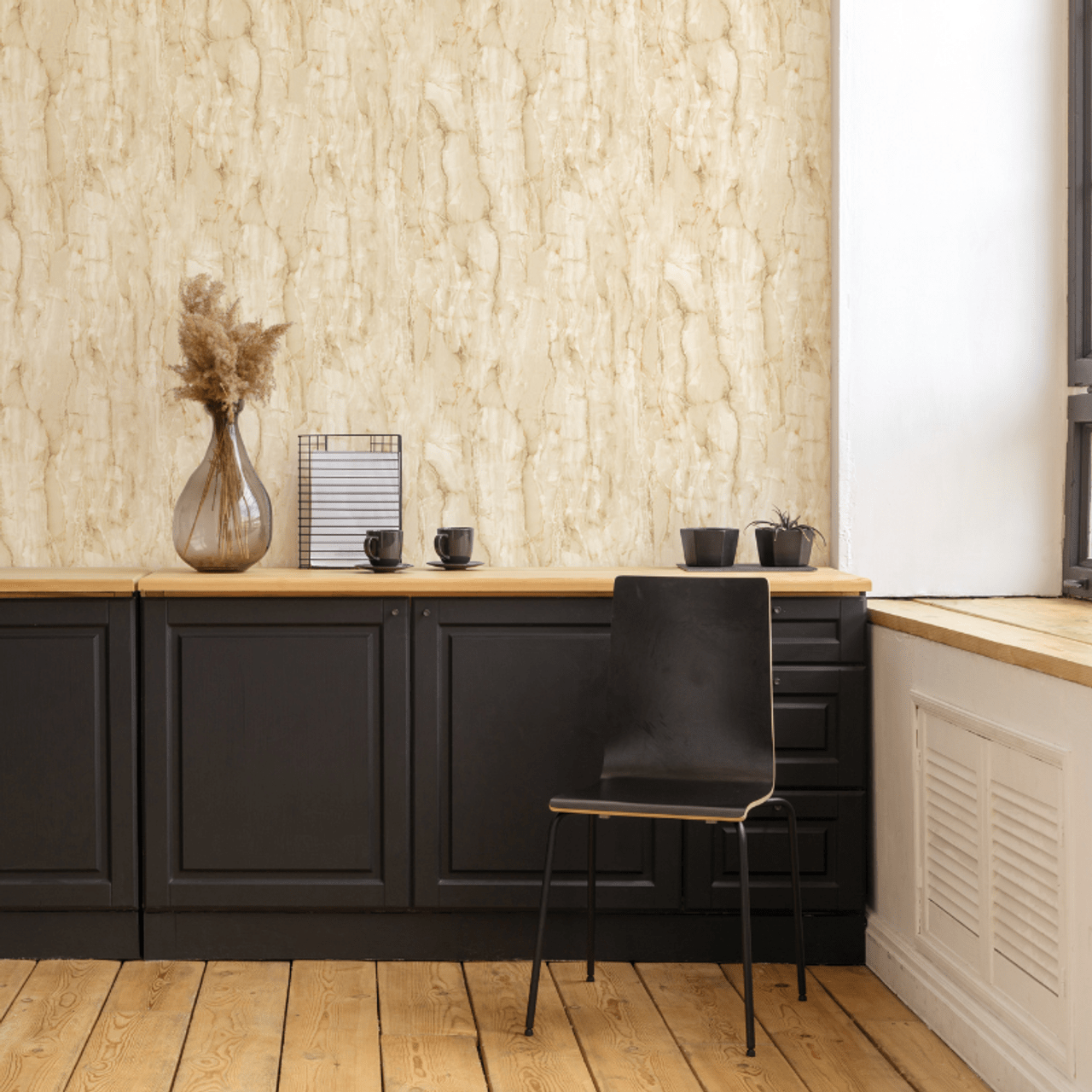 Chiara Vasari Wallpaper - Natural - Rasch - 400228 - Premier Wallcovering