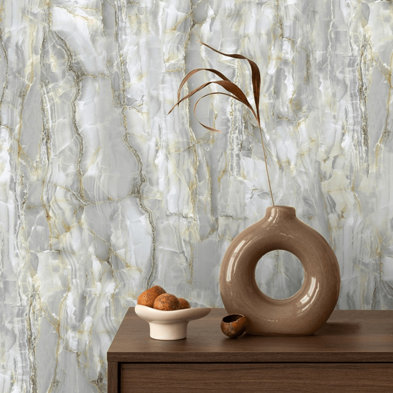 Chiara Vasari Wallpaper - Powder Blue - Rasch - 400204 - Premier Wallcovering
