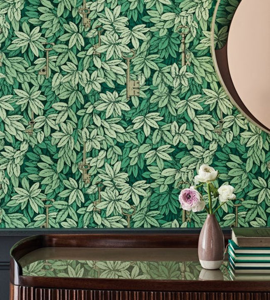 Chiavi Segrete Wallpaper - Forest Green - 114/26050 - Cole & Son - Premier Wallcovering