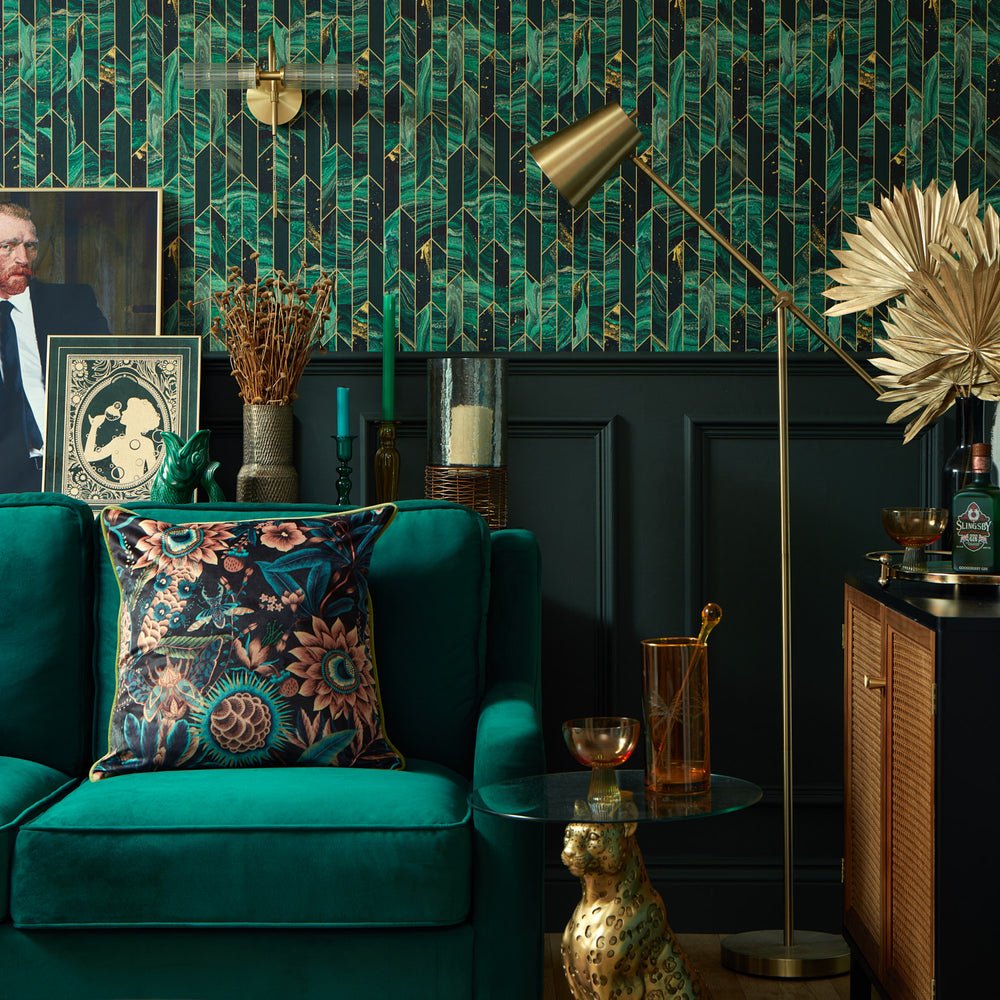 Chicago Wallpaper - Green Marble - Lust Home - LH900491 - Premier Wallcovering