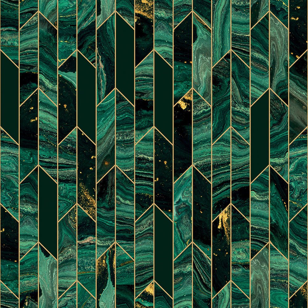 Chicago Wallpaper - Green Marble - Lust Home - LH900491 - Premier Wallcovering