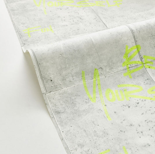 Chill Time Wallpaper - Gris Fluo - Caselio - 103319026 - Premier Wallcovering