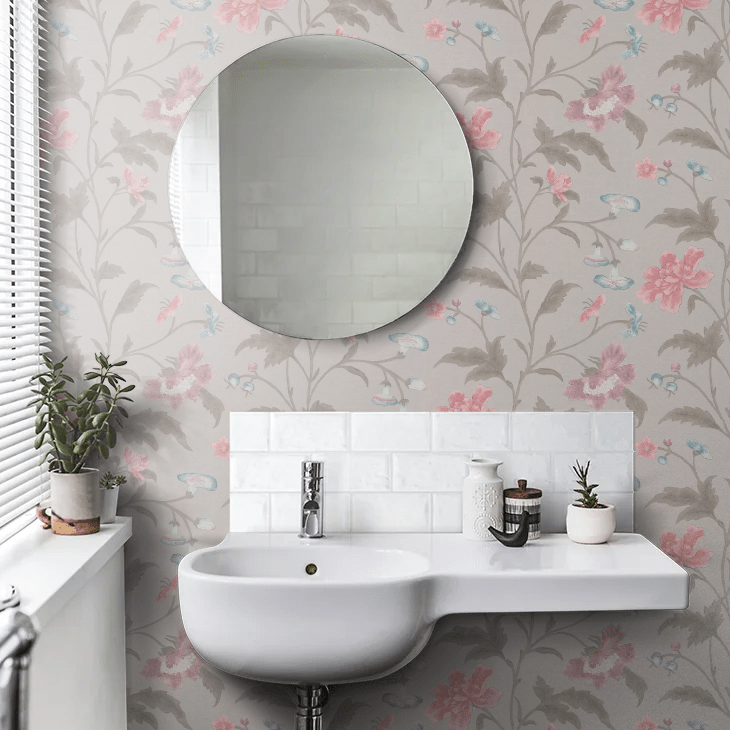 China Rose Wallpaper - French Grey - Little Greene - 0247CHFRENC - Premier Wallcovering