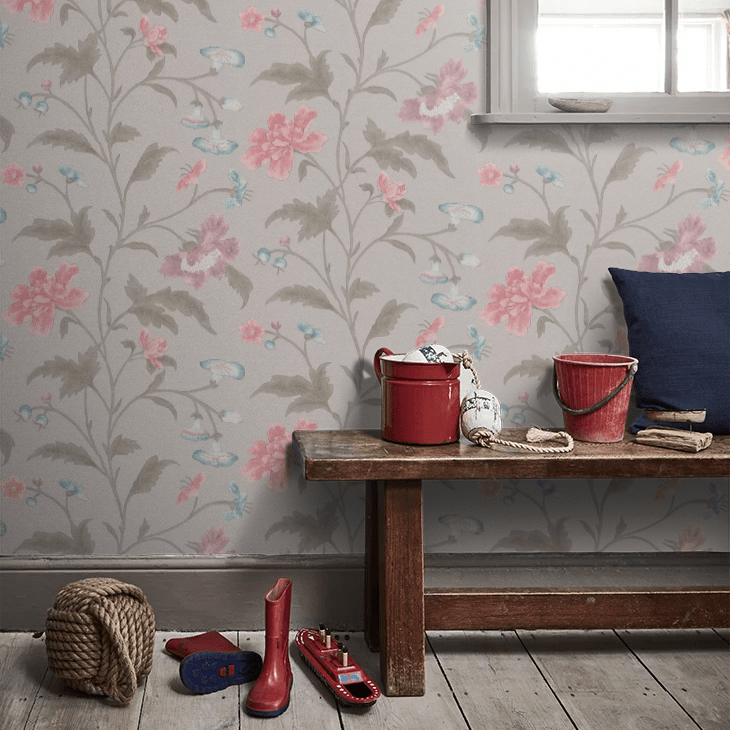 China Rose Wallpaper - French Grey - Little Greene - 0247CHFRENC - Premier Wallcovering