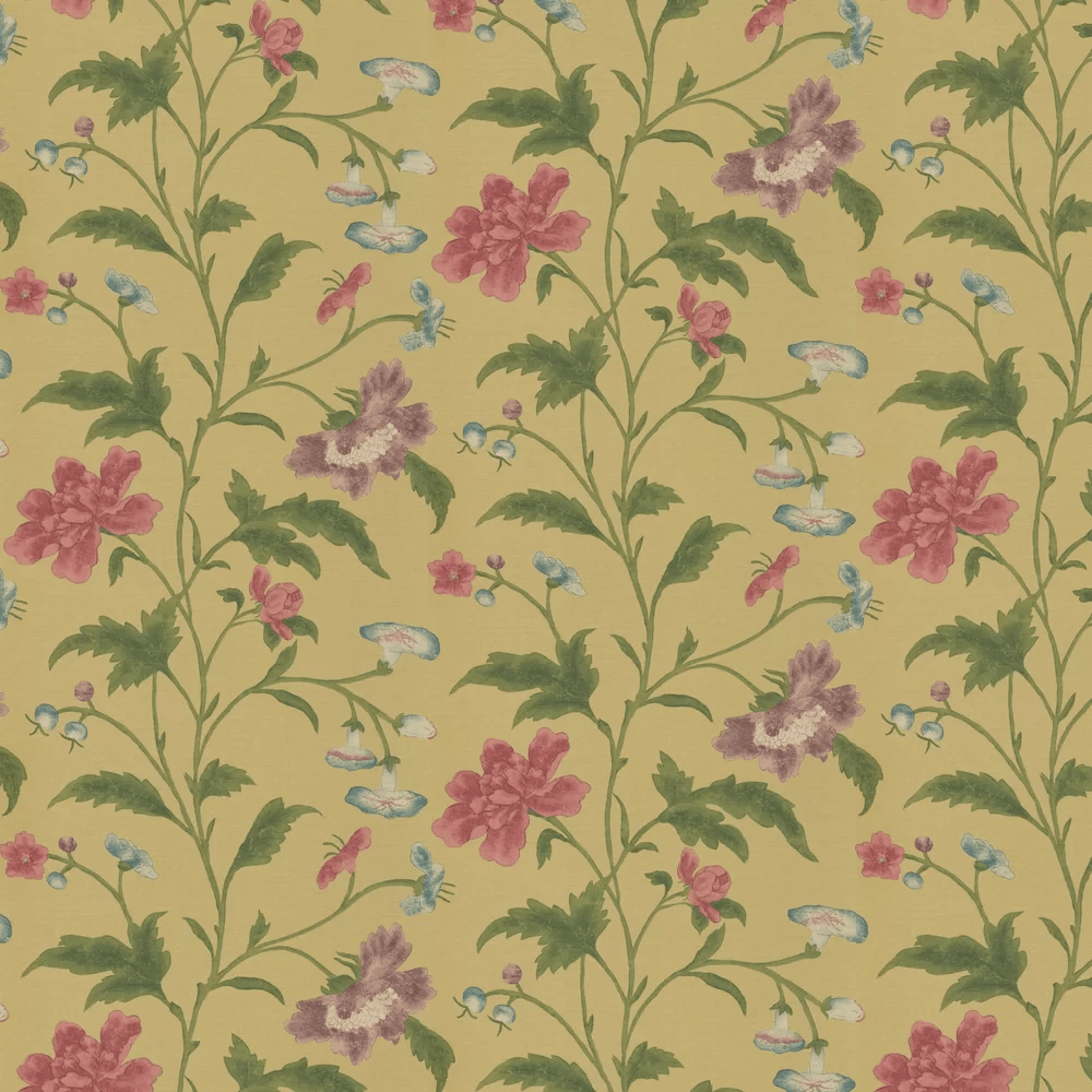 China Rose Wallpaper - Yellow Gold - Little Greene - 0247CHEMERA - Premier Wallcovering