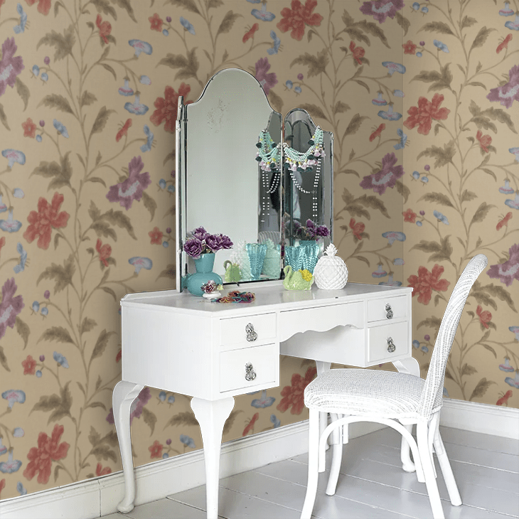 China Rose Wallpaper - Bronze - Little Greene - 0247CHBRONZ - Premier Wallcovering