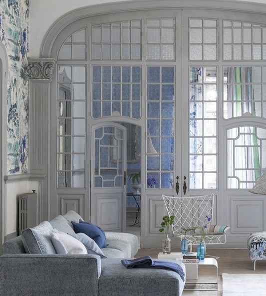 Chinese Trellis Wallpaper - Cloud - PDG650/01 - Designers Guild - Premier Wallcovering