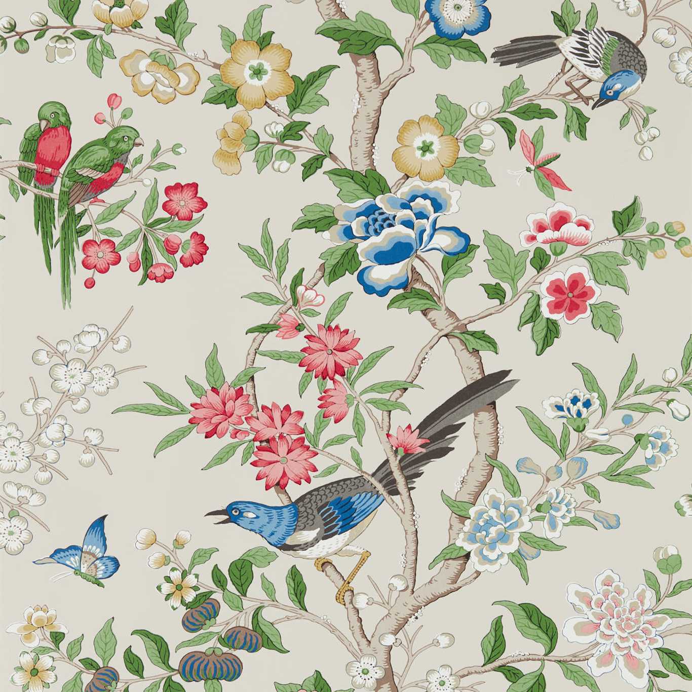 Chinoiserie Hall Wallpaper - Linen/ Chintz - DWAW217113 - Sanderson - Premier Wallcovering