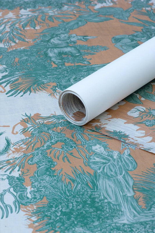 Chinoiserie Toile Wallpaper - Nasturtium - Timorous Beasties - TB/CTOILE/LALQ/02 - Premier Wallcovering