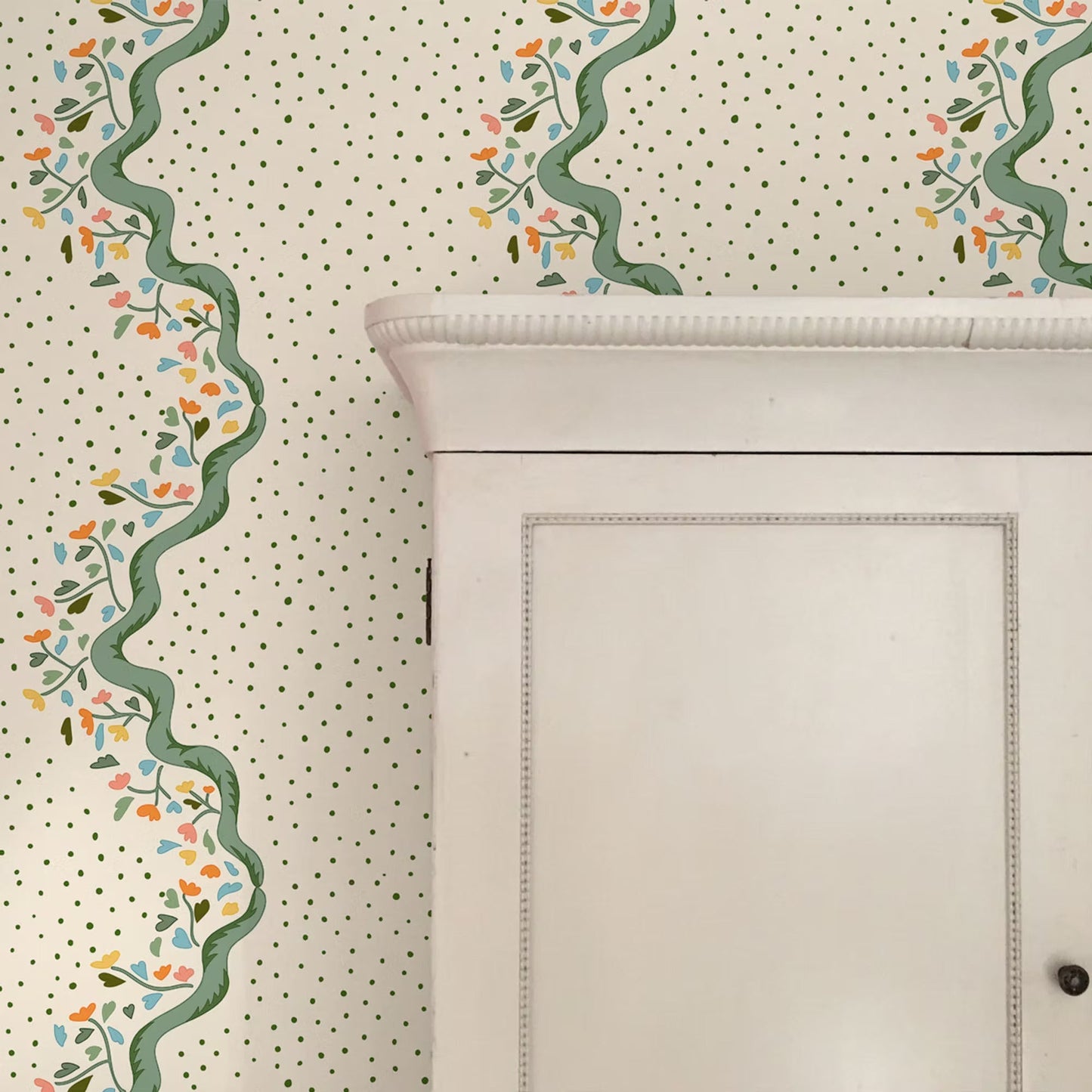 Chintz Caroline Wallpaper - Green - Ottoline - W/CHINZC/101/2 - Premier Wallcovering