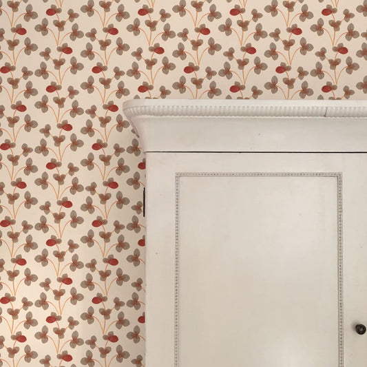 Chintz Constance Wallpaper - Ochre Red - Ottoline - W/CHINZ/102/1 - Premier Wallcovering
