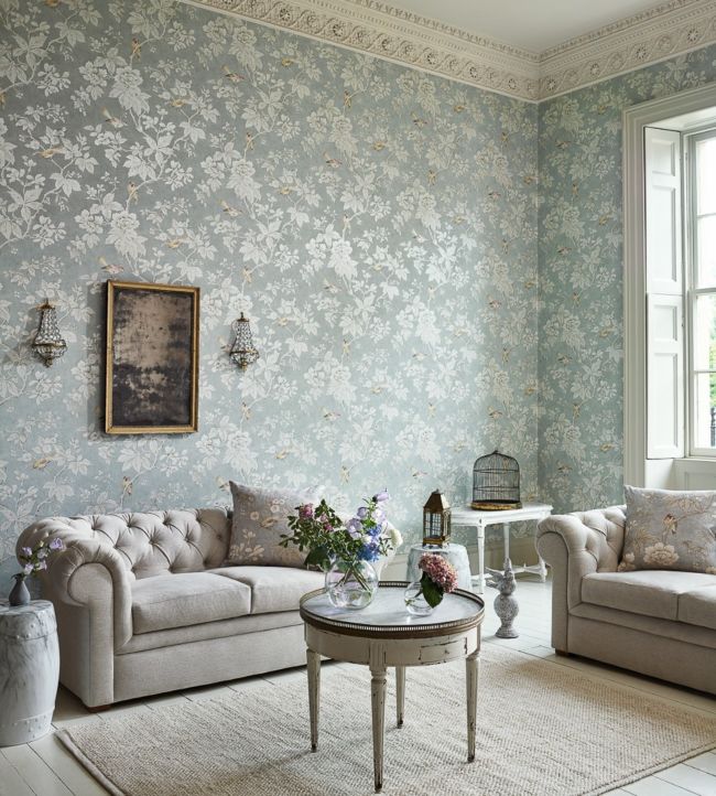 Chiswick Grove Wallpaper - Silver - DDAM216388 - Sanderson - Premier Wallcovering