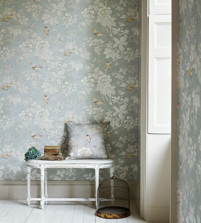 Chiswick Grove Wallpaper - Silver - DDAM216388 - Sanderson - Premier Wallcovering