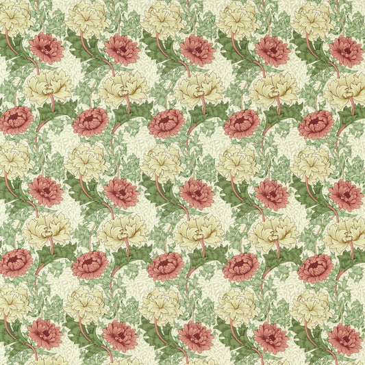 Chrysanthemum Outdoor Fabric - Indigo/Bayleaf - Morris & Co - 227099 - Premier Wallcovering