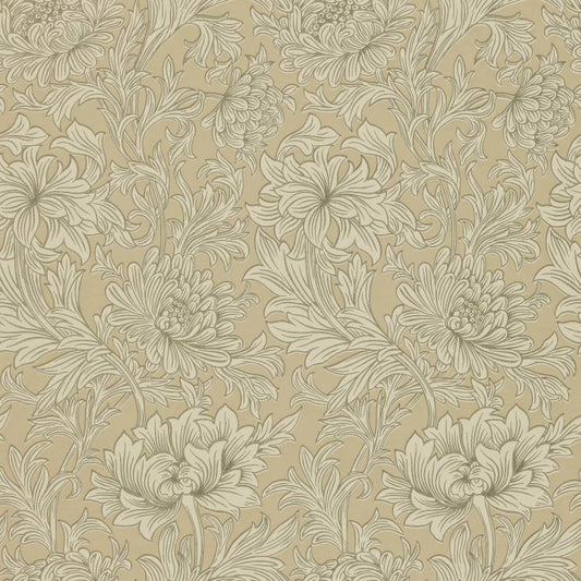 Chrysanthemum Toile Wallpaper - China Blue/Cream - Morris & Co - 210415 - Premier Wallcovering
