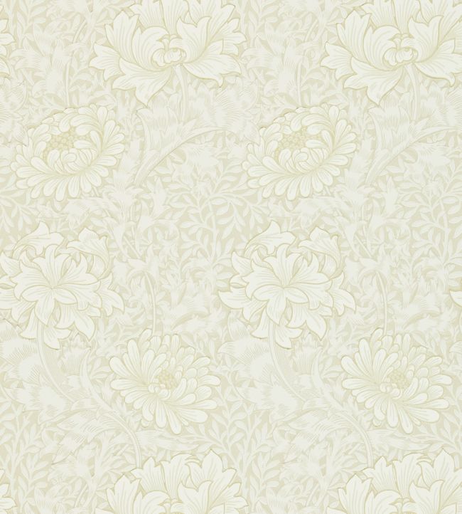 Chrysanthemum Wallpaper - Chalk - 212546 - Morris & Co - Premier Wallcovering