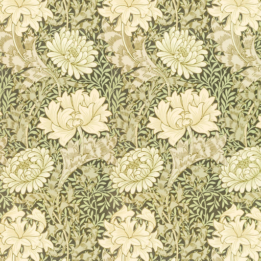 Morris Collections - 1066 - Chrysanthemum Wallpaper - Sage - Premier Wallcovering