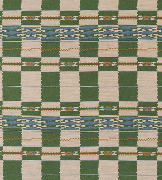Chubby Check Fabric - Green - Christopher Farr Cloth - CF102 - 02 - Premier Wallcovering