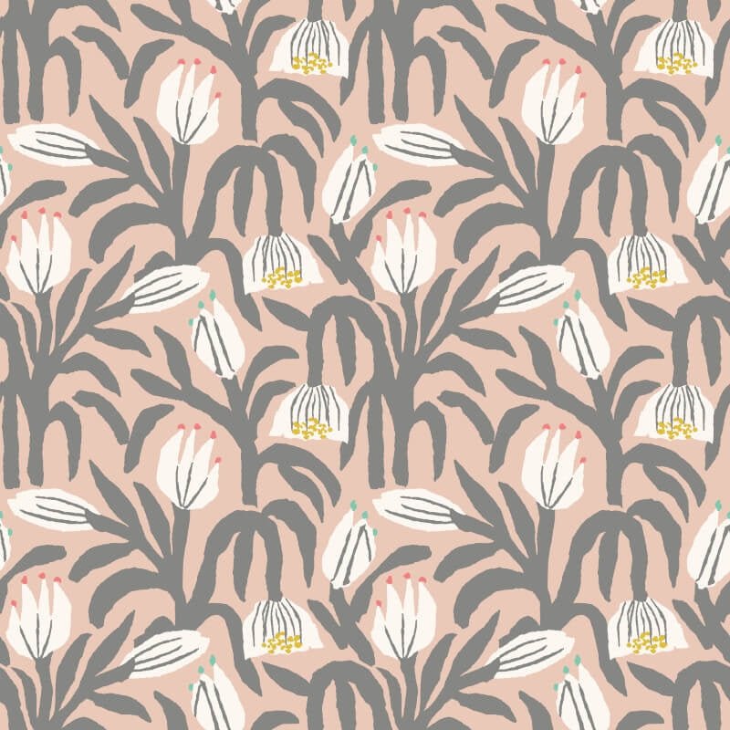 Chunky Flower Wallpaper - Powder Puff - Hoopla Walls - HWA1152W - Premier Wallcovering
