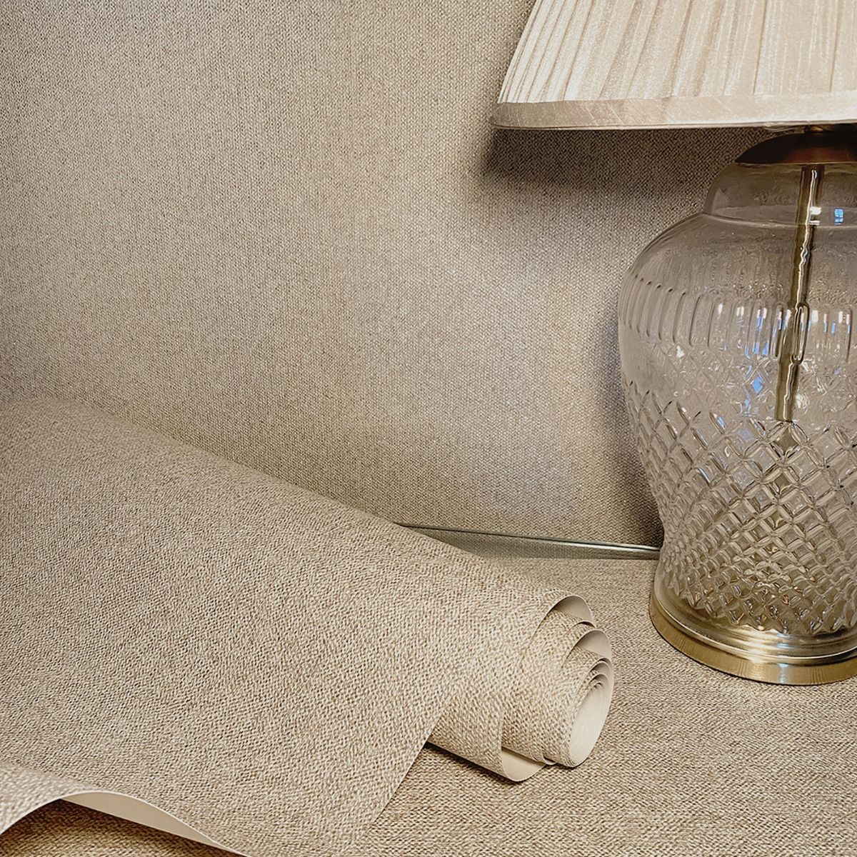 Ciara Glitter Textured Vinyl Wallpaper - Beige - Belgravia - 4413 - Premier Wallcovering