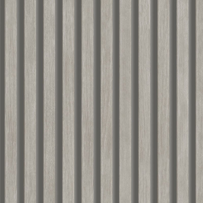 Ciara Hermes Wooden Slat Effect Wallpaper - Grey/Black - Grandeco - A63603 - Premier Wallcovering
