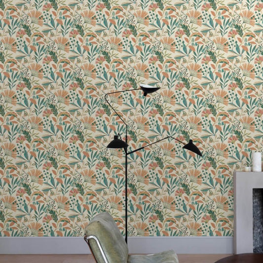 Ciara Matisse Tropical Floral Wallpaper - Cream Multi - Grandeco - A63801 - Premier Wallcovering