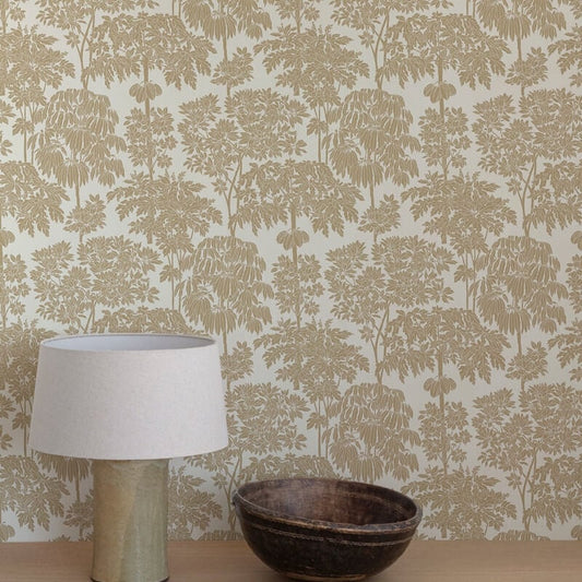Ciara Tonal Trees Wallpaper - Cream/Gold - Grandeco - A63401 - Premier Wallcovering