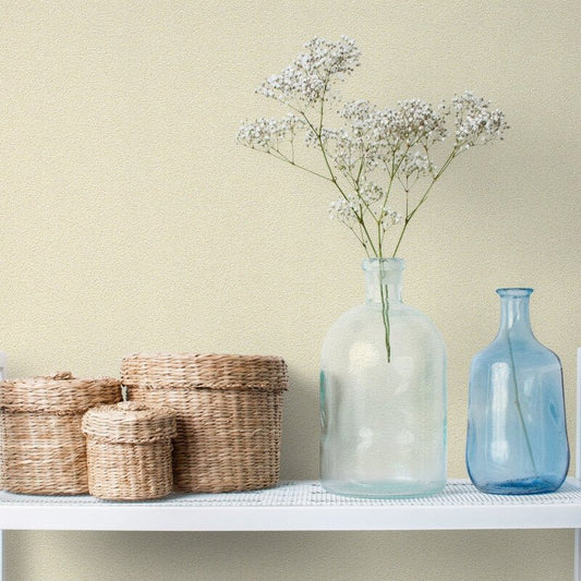 Ciara Uni City Life Plain Wallpaper - Cream - Grandeco - A13317 - Premier Wallcovering