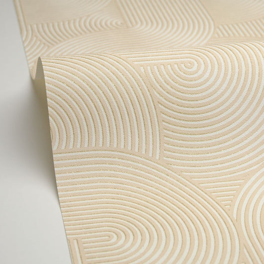 Circle Wallpaper - Beige - Caselio - 105511187 - Premier Wallcovering