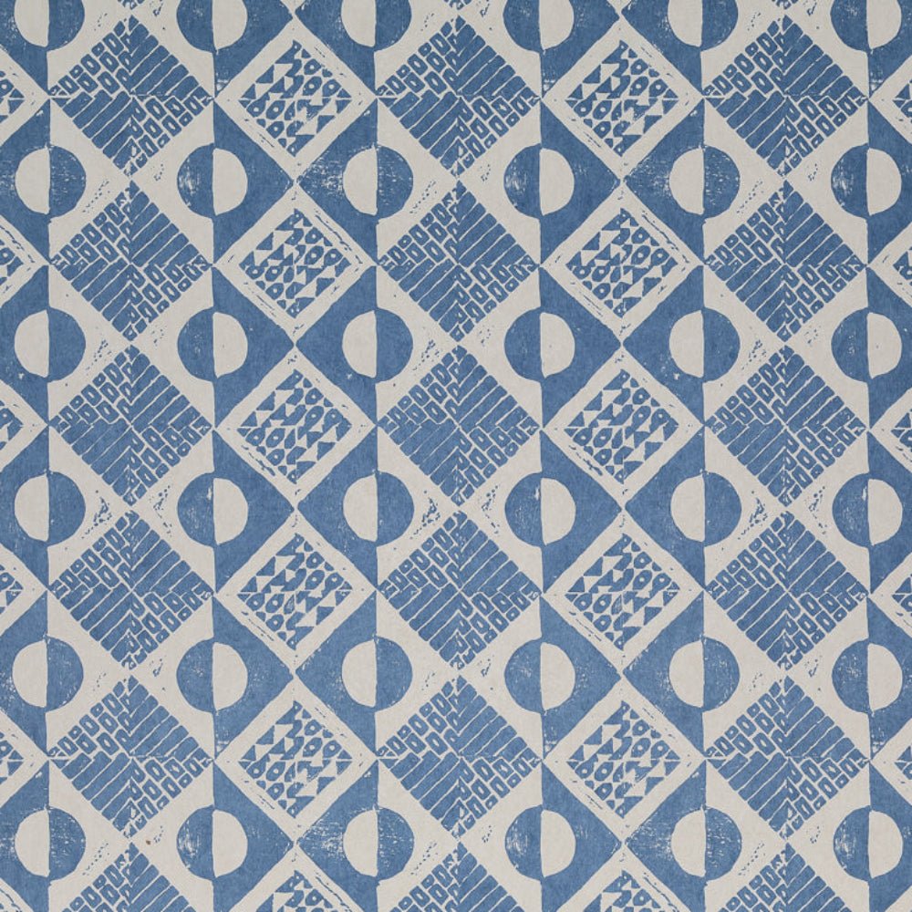 Circles & Squares Wallpaper - Azure - Blithfield - 681-02 - Premier Wallcovering