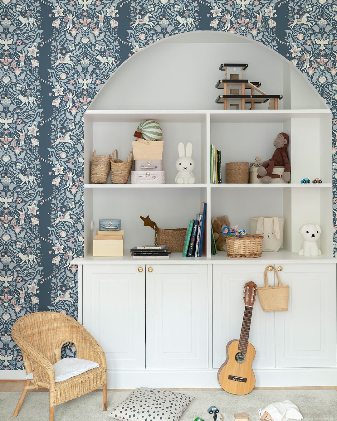 Cirkus Wallpaper - Blue - Midbec - 29028 - Premier Wallcovering