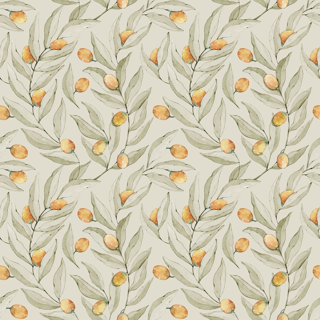 Citrus Wallpaper - Yellow - Summer Gray - Premier Wallcovering