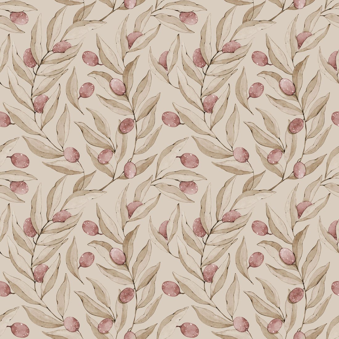 Citrus Wallpaper - Ruby - Summer Gray - Premier Wallcovering
