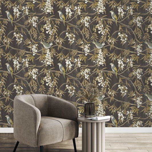 Clarendon Wallpaper - Antique Honey - Timothy Wilman - TW2515 - Premier Wallcovering