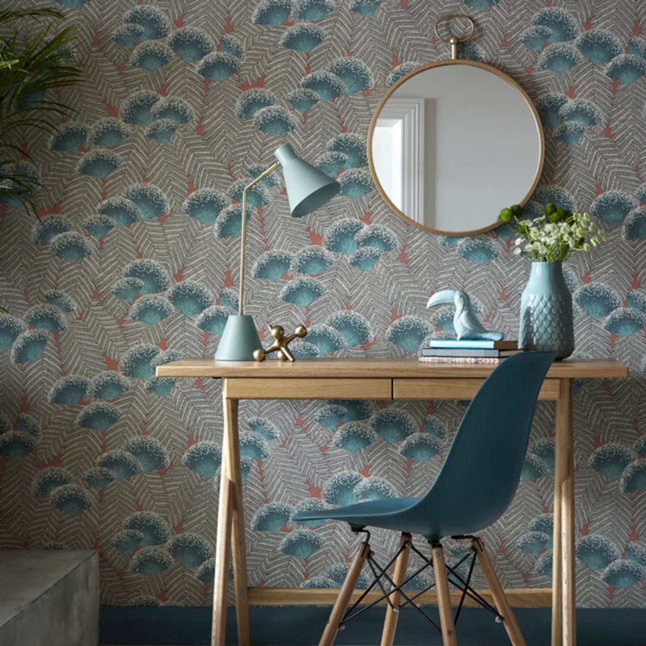 Clarice Wallpaper - Cantaloupe - 1838 wallcoverings - 1907 - 138 - 04 - Premier Wallcovering