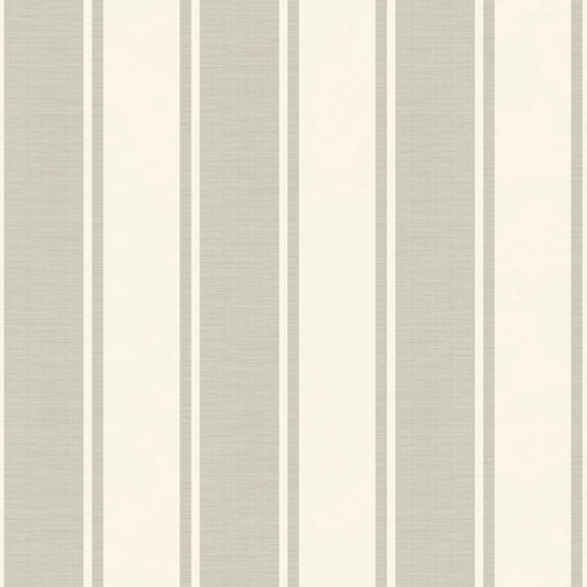 Classic Italian Elegant Stripe Wallpaper - Silver/Ivory - Galerie - 23671 - Premier Wallcovering