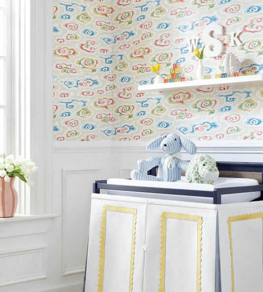 Clear Clouds Wallpaper - Blue - Thibaut - T13317 - Premier Wallcovering