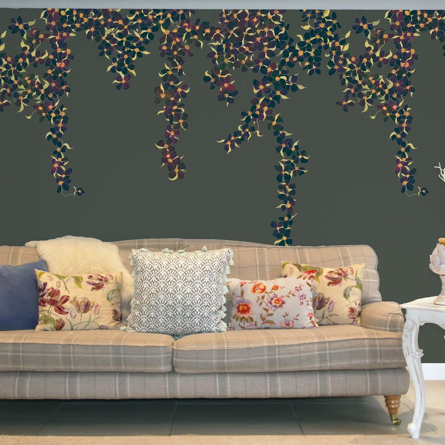 Clematis Wallpaper Mural - Indian summer - Fraiche - WP16002 - Premier Wallcovering