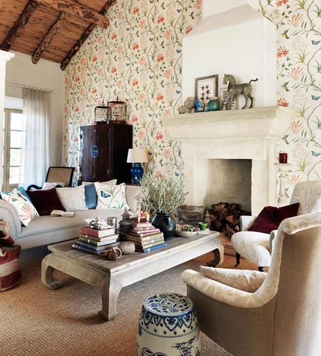 Clementine Wallpaper - Indienne - DVOY213387 - Sanderson - Premier Wallcovering