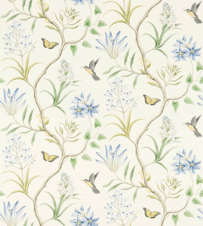 Clementine Wallpaper - Delft Blue - DVOY213389 - Sanderson - Premier Wallcovering