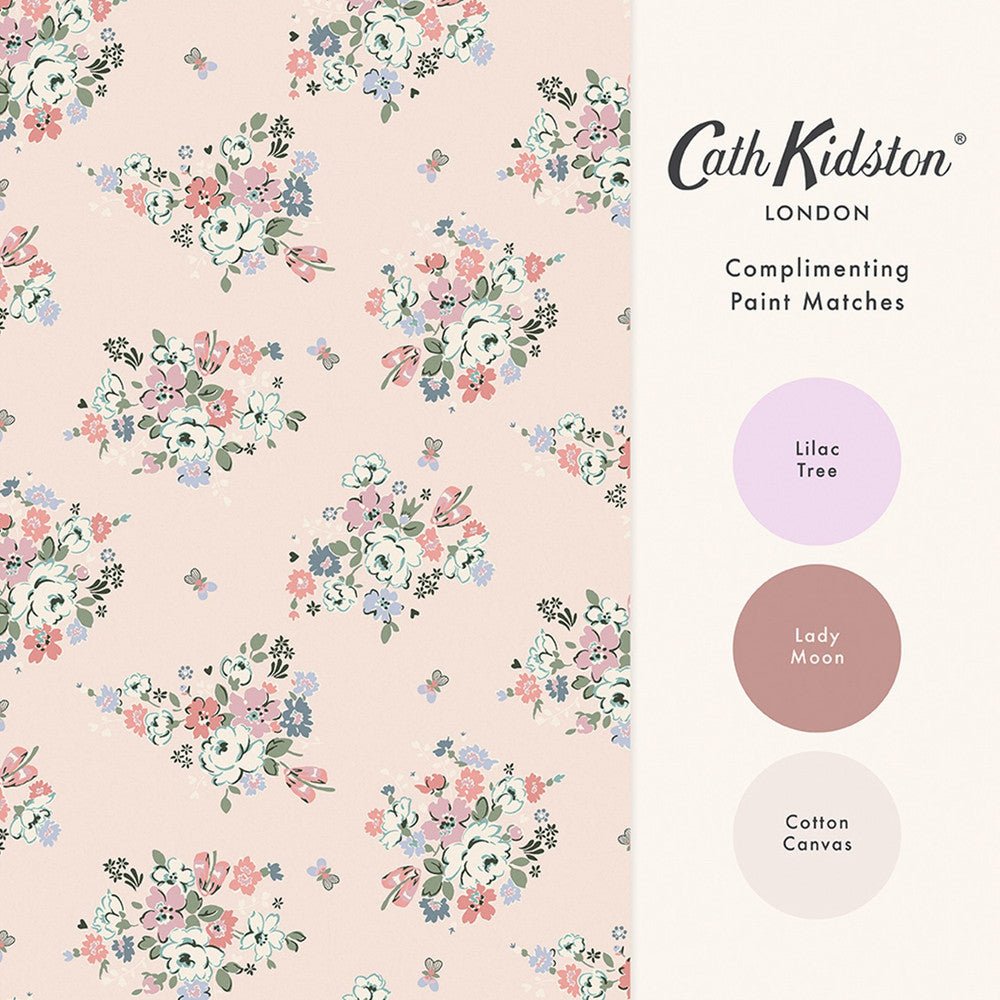 Clifton Floral Wallpaper - Pink - 125508 - Cath Kidston - Premier Wallcovering