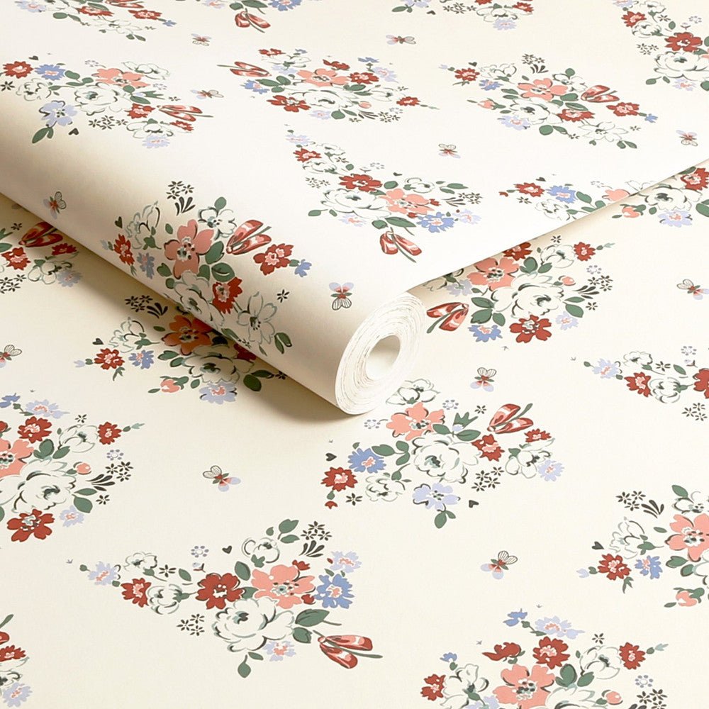 Clifton Floral Wallpaper - Cream - 125509 - Cath Kidston - Premier Wallcovering