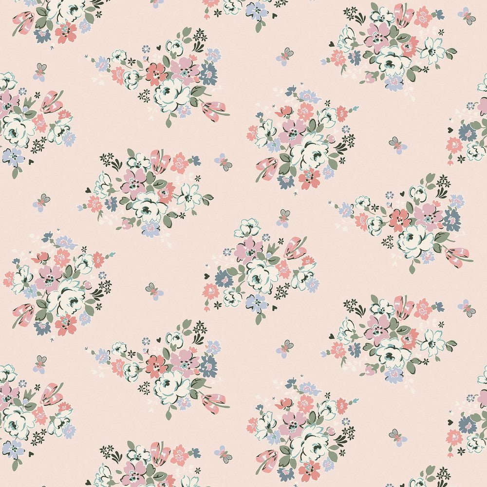 Clifton Floral Wallpaper - Pink - 125508 - Cath Kidston - Premier Wallcovering