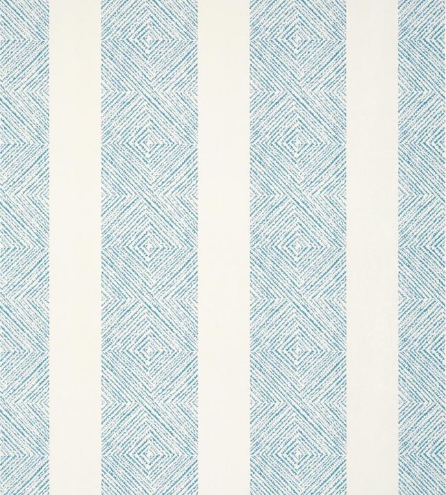 Clipperton Stripe Wallpaper - Blue on Natural - AT15129 - Anna French - Premier Wallcovering