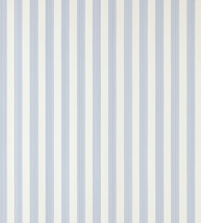 Closet Stripe Wallpaper - Lulworth Blue - 360 - Farrow & Ball - Premier Wallcovering