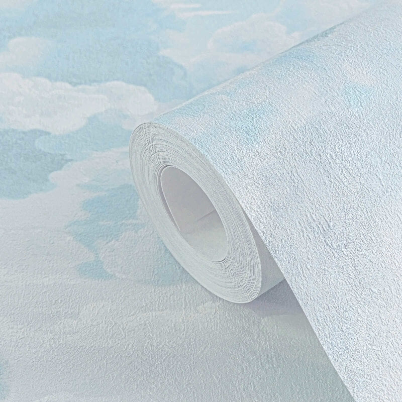 Cloud Motif Wallpaper - White/Blue - Michalsky Living - 39985-3 - Premier Wallcovering