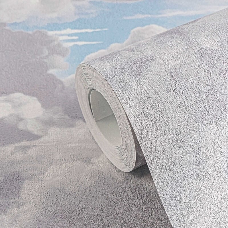 Cloud Motif Wallpaper - Grey/Blue - Michalsky Living - 39985-6 - Premier Wallcovering