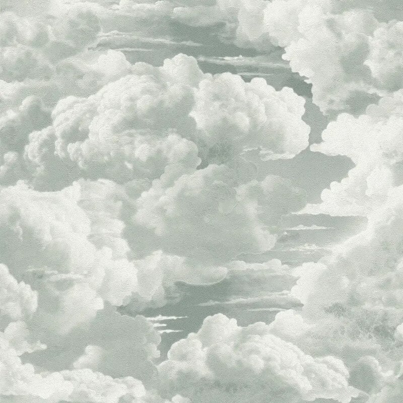 Cloud Motif Wallpaper - White/Grey - Michalsky Living - 39985-1 - Premier Wallcovering