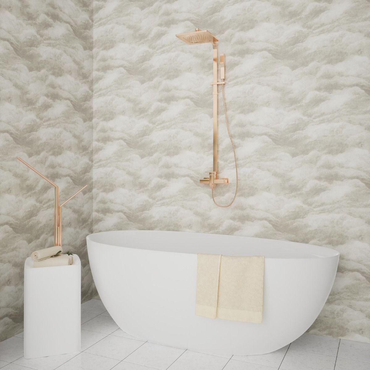 Cloud Wallpaper - Cream - Belgravia - 5706 - Premier Wallcovering